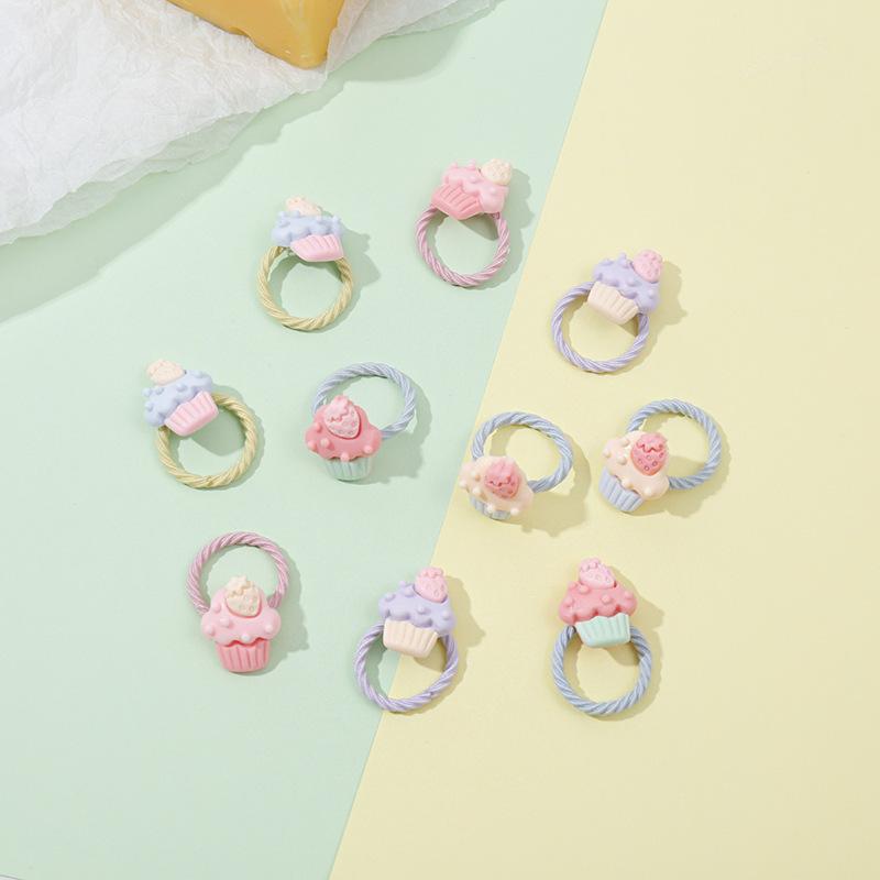 10 шт./компл., резинки для волос с милыми мультяшными животными для девочек, эластичная резинка для волос, головные уборы, аксессуары для волос