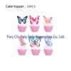 Pink Butterfly Birthday Party Supplies: Disposable Plates, Cups, Tablecloth, Banners, and Balloons for Girls
