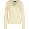 Polo FW25 Свитер с V-образным вырезом и логотипом, с длинным рукавом, приталенный, женский, 211971866-001
