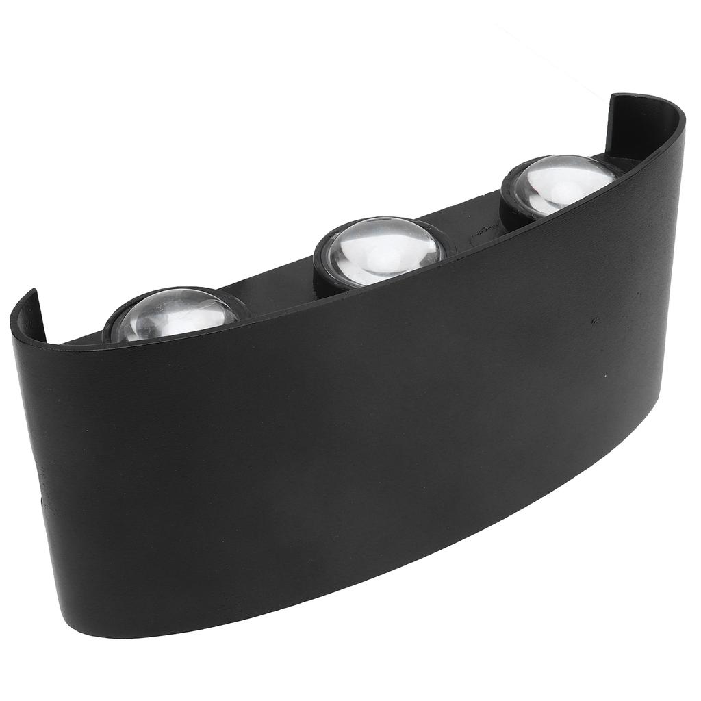 6W LED Wall Light Aluminium Black Shell Warm Light Up Down Lighting Decoration Wall Lamp AC85‑265V