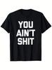 Edgy Attitude Slogan Print Unisex Unisex T Shirt Casual Streetwear Loose Durable All Seasons Daily Wear Leisure Style Tops