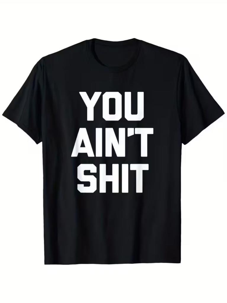 Edgy Attitude Slogan Print Unisex Unisex T Shirt Casual Streetwear Loose Durable All Seasons Daily Wear Leisure Style Tops