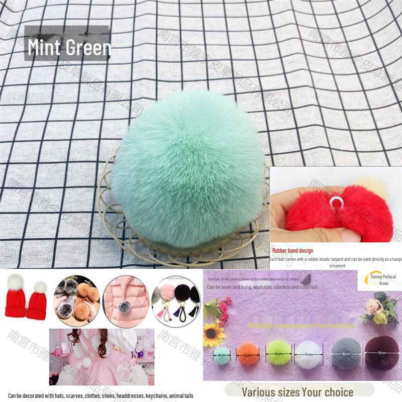 Помпоны из меха кролика Рекс для украшений, одежды, обуви, головных уборов, брелоков и сумок