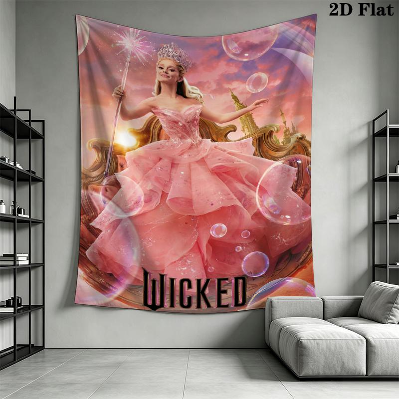 WICKED Wall Tapestry Aesthetic Wall Hanging Printed Fabric Blanket Decorative Tapestries for Bedroom Living Room Home Decor