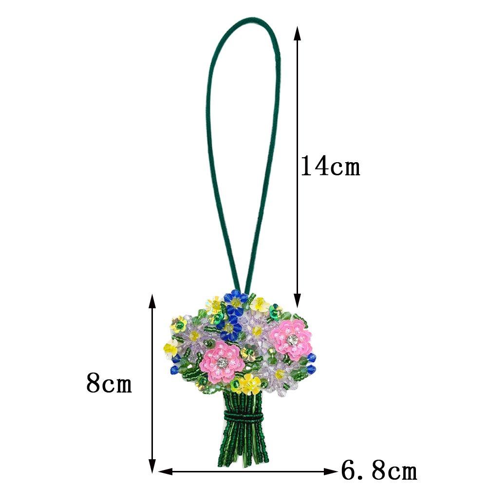 DIY Bouquet Pendant Potted Green Plants Bag Chain Charms Bag Accessories Car Accessory