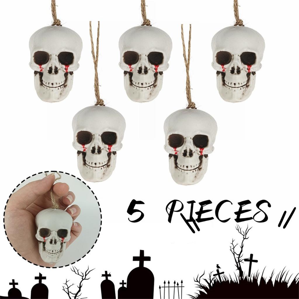 3/510pcs/set Halloween Horror Bleeding Head Pendant Hanging Halloween Christmas Tree Fireplace Balcony Table Decoration