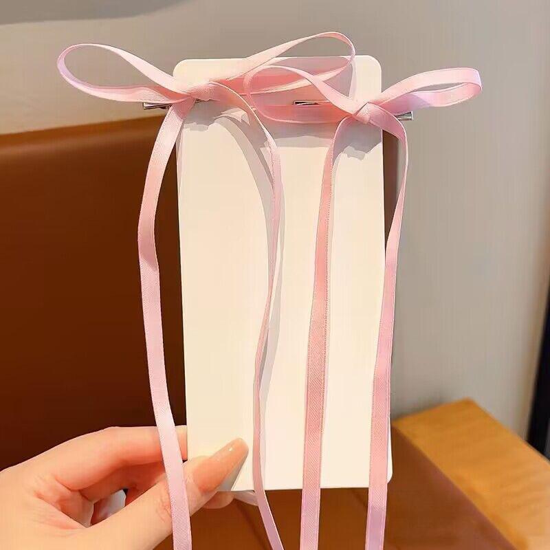 Korean Colorful Hair Bow Barrettes Trendy Ribbon Hair Clips Bowknot Hairpins Side Clips Headband for Girl Women Hair Accessories