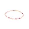 [F6690] - Pink 'Fairy Drops' Gold Plated Bracelet