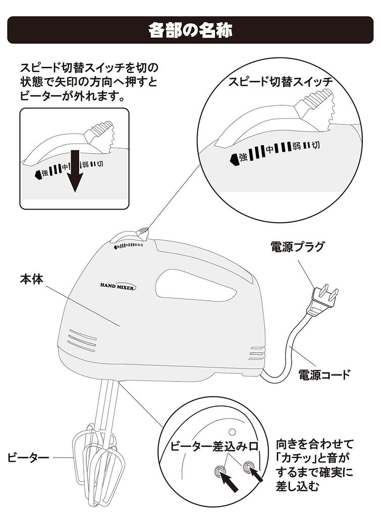 Электрический ручной миксер-венчик белого цвета с 3 скоростями и сенсорным взбивателем High Power Whipper, венчик Easy Removal, умный ручной миксер для рождественских сладостей ручной работы