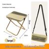 Portable Folding Camping Stool with Handle and Zipper Bag - Compact, Small, and Fully Foldable for Fishing and Queueing