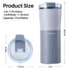 SANTECO Tumbler 500ML Stainless Steel Wide Mouth Vacuum Insulated Cup Keeping with Lid Coffee Cup Water Bottle Mug Bottle for Car Outdoor KARIBA Blue