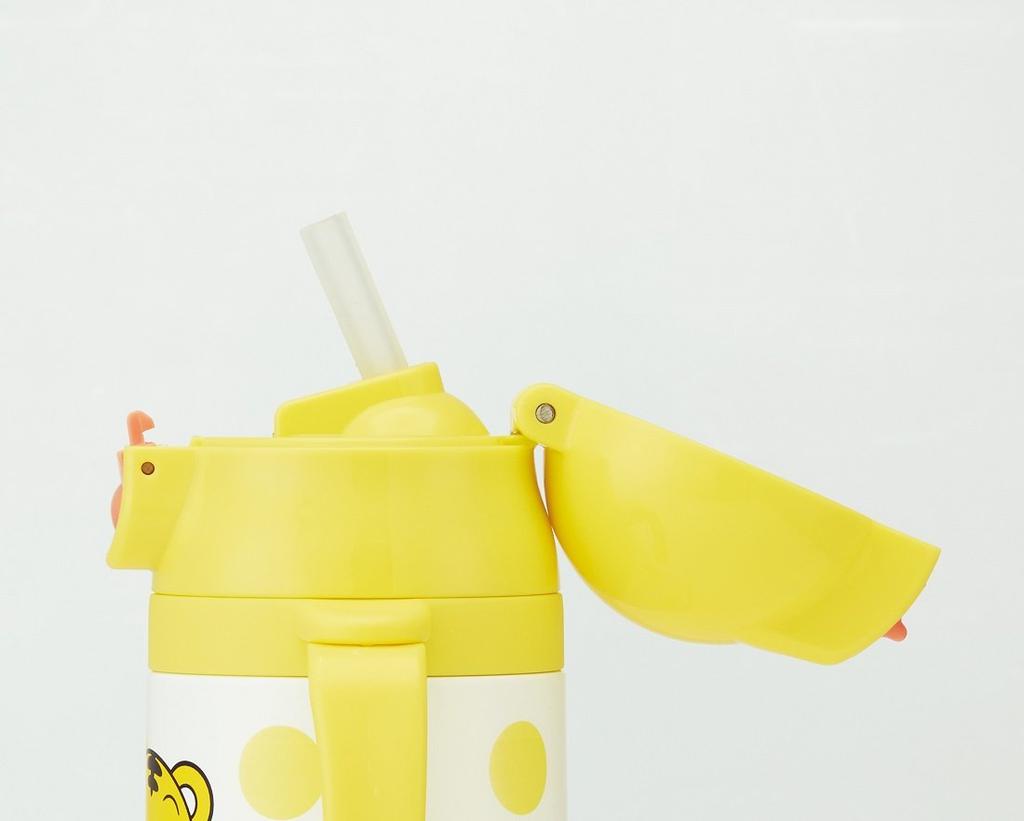 SKATER Straw Stainless Steel Bottle 240ml Shimajiro STWM3 Double-handed