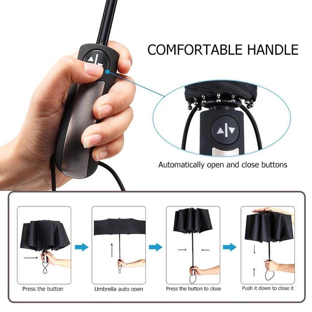 НОВЫЙ автоматический складной виниловый зонт, зонт с десятью костями, прочный, ветро- и водонепроницаемый, большой зонт для делового использования