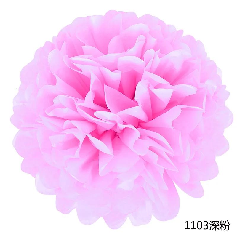 6-14inch(15-35cm) Handmade Tissue Party Flower Ball Decoration Paper Pompoms Wedding Decorative Baby Shower Birthday Favor Decor