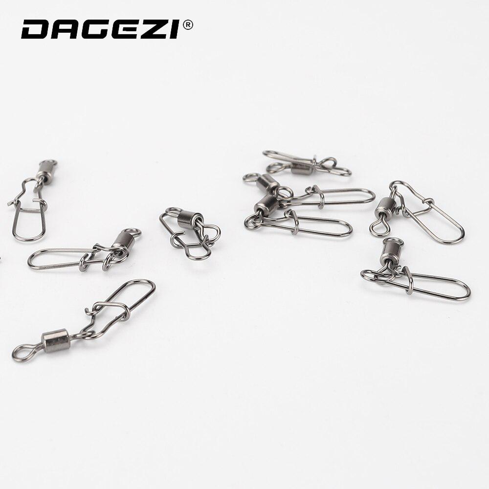 Stainless Steel Fishing Connector 100pcs/lot Rolling Swivel Nice Snap Fishing Tackle Carp Fishing