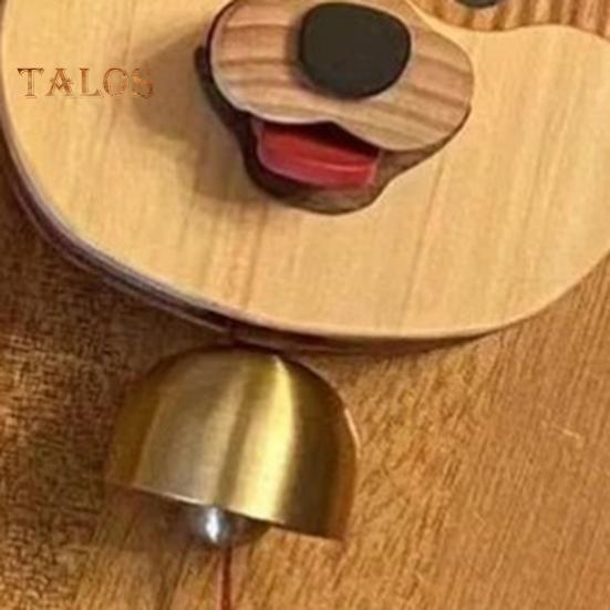 Деревянный дверной звонок в виде собаки, магнитный/липкий дверной звонок в форме мультяшной собаки, звонок для владельцев магазинов с прозрачным звонком