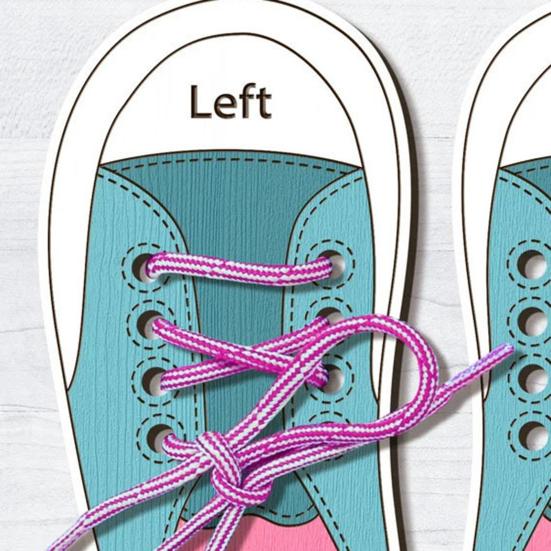 Доска для практики завязывания шнурков Деревянные плоские кроссовки Дошкольное развивающее устройство для шнуровки обуви для детей Раннее развитие Шнуровка обуви