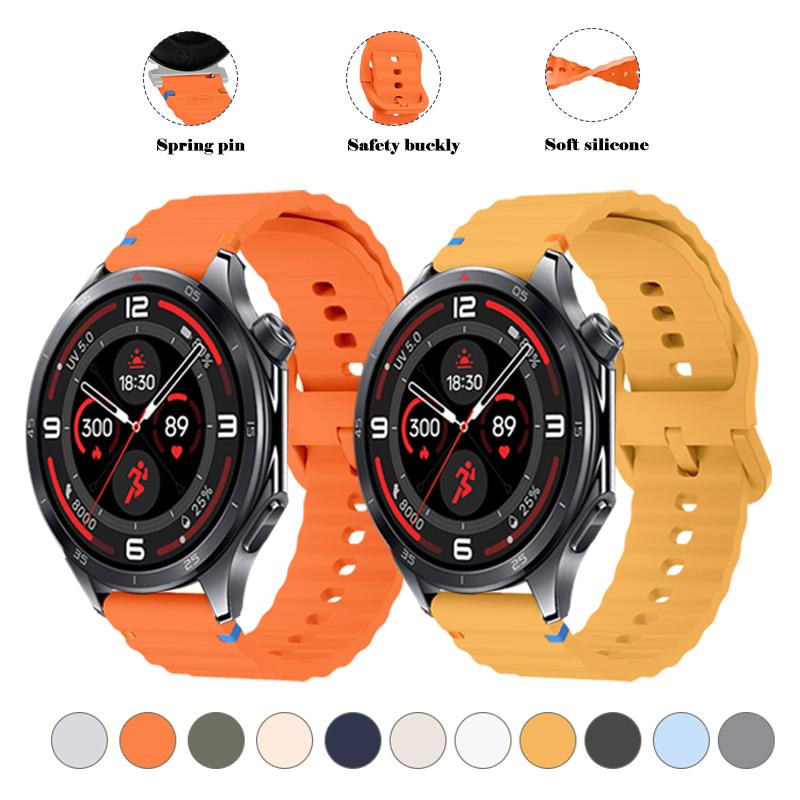 22 мм ремешок для умных часов, подходит для OnePlus Watch 3, силиконовый спортивный ремешок, совместимый с OnePlus Watch 2 2R 3, дышащий браслет