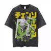 Anime Chainsaw Man Tshirt Denji Power Makima Aki Graphic T Shirt Mens Clothing Short Sleeve Tee Cotton Washed Oversized Tshirt