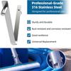 Heavy Duty V Shape Pool Clip Rustproof Stainless Steel Construction Strong Clamping Force Compatible With Skimmers Cleaners Garden Tool