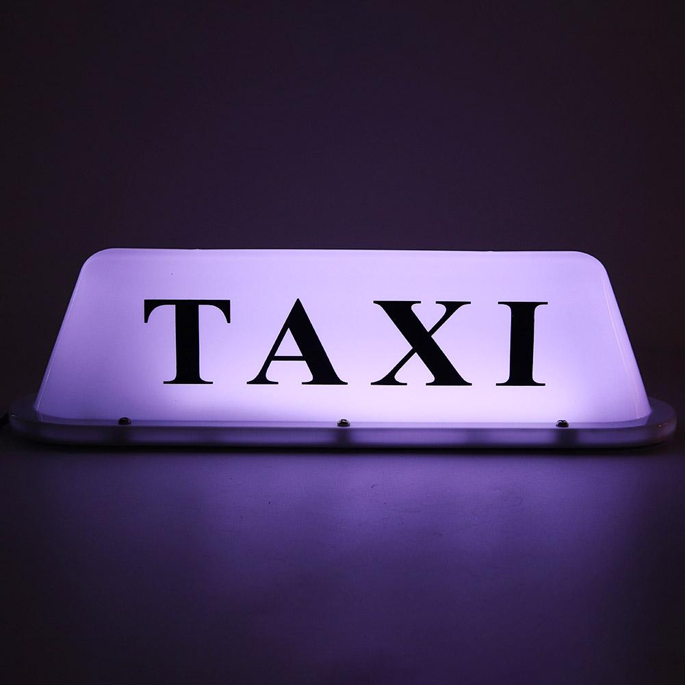 12V LED Magnetic Taxi Sign Roof Top Car Super Bright Light Lamp with Cigar Lighter(Yellow Case)