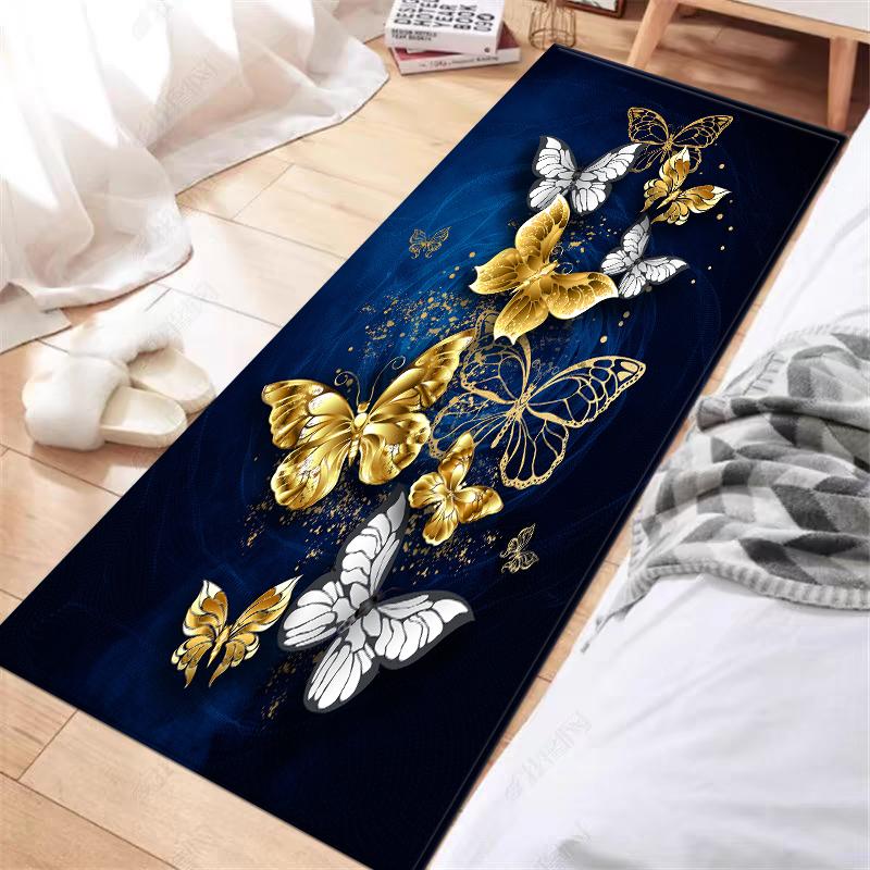 Коврик с принтом бабочки для спальни, современный кухонный коврик, набор губки, впитывающий напольный коврик для ванной комнаты