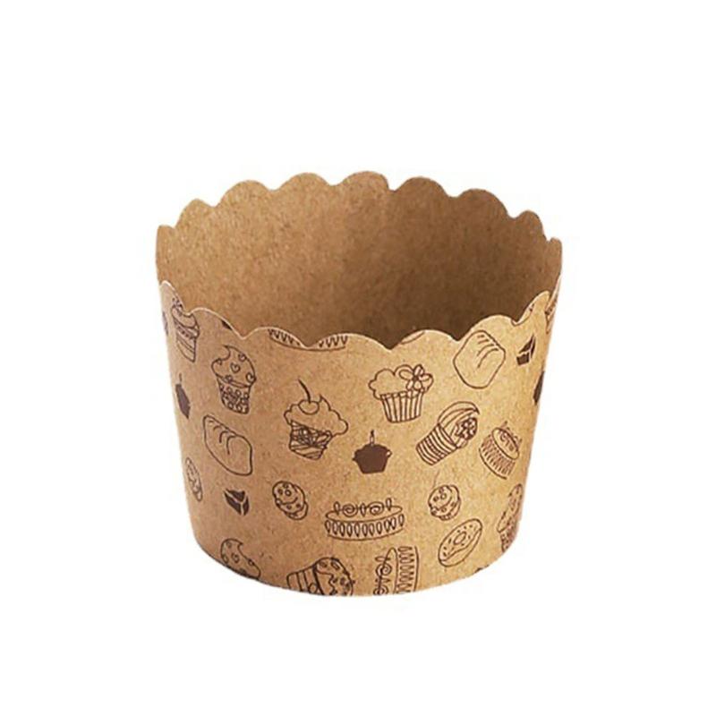50PCS Cupcake Liners Cake Wrappers Baking Cup Tray Cake Paper Cups Pastry Tools Oilproof Cake Wrapper Party Supplies