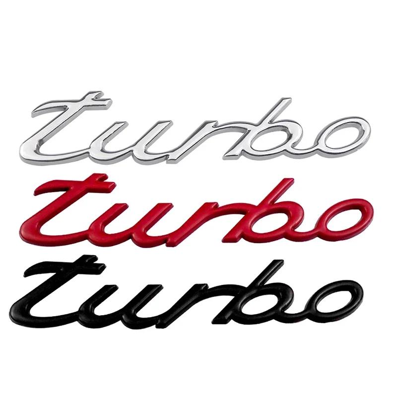 3D Metal Turbo Letters Rear Trunk Front Grille Hood Emblem Badge Sticker Universal For Mazda Hyundai BMW Honda KIA Mitsubishi yk2