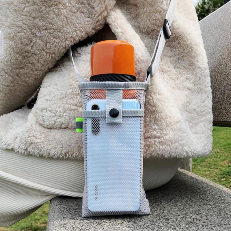 Защитная сетка для кружки, сетчатый ремень через плечо, ручная сумка для бутылки с водой