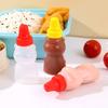 2pcs/Set Cute Mini Bear Seasoning Bottle Squeeze Sauce Bottle Sauce Small Containers Bottles Mustard Honey Ketchup Bottle Suit