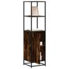 VidaXL High Buffet Smoked Oak 35.5x35x139 Cm Engineered Wood Metal, Side Cabinet, High Storage Cabinet, Display Cabinet 849046