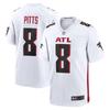 Atlanta Falcons 8 Pitts Mens Football Jersey 2nd Gen White Black S-3XL