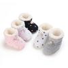 Зимние хлопковые пинетки для новорожденных на нескользящей подошве для маленьких мальчиков и девочек, первые ходунки, теплая флисовая обувь для младенцев, зимние сапоги, От 0 до 18 месяцев