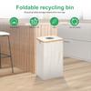 110L Home Recycling Bin Foldable Recycle Storage Container with Reusable Inner Bag For Kitchen Recycle Bottle Cans Glass Cartons