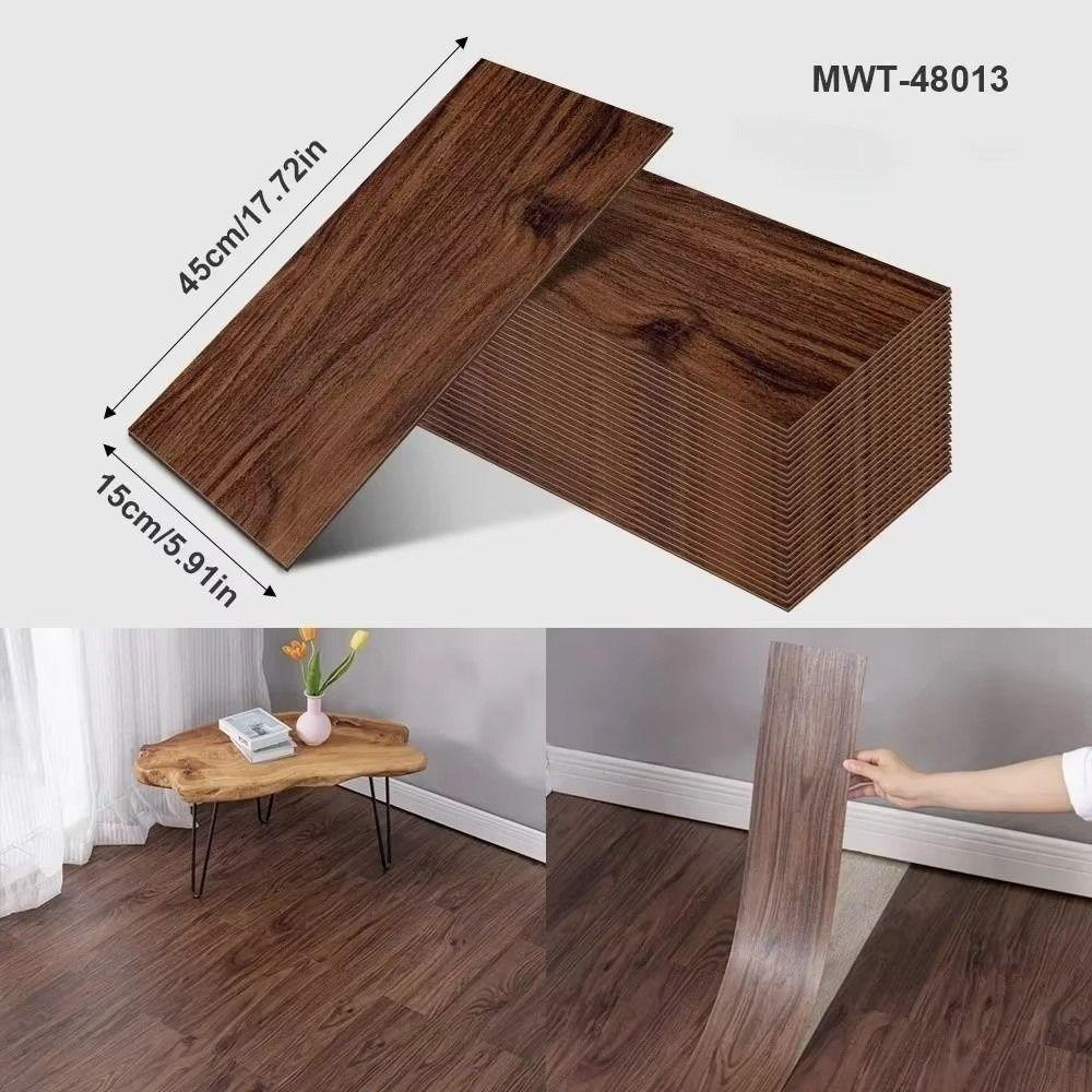 16 шт./набор Самоклеящиеся напольные наклейки Сделай сам Наклейка на стену под дерево Термостойкая Водонепроницаемая Имитация настенной плитки