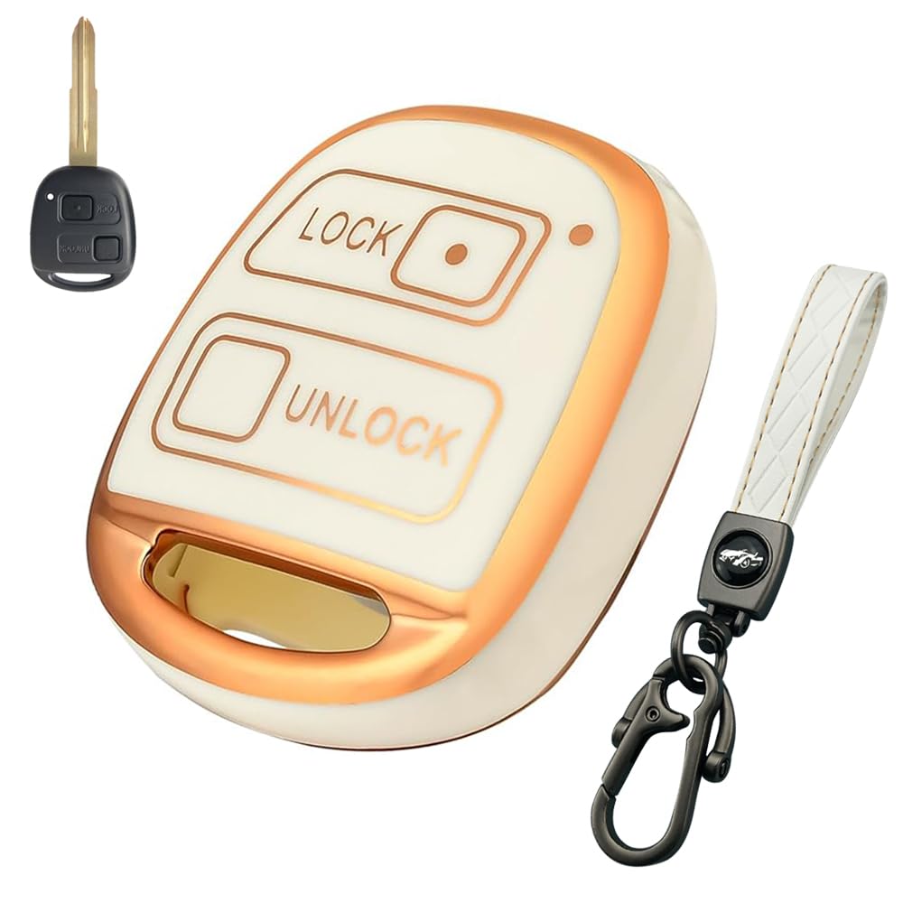 LETINGFAR Key Case, For Toyota/Daihatsu Smart Key Case, Key Cover, Soft TPU Material, 2