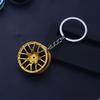 Metal Keychain Modified Car Wheel Hub Circular Shape Wheel Key Chain Auto Decoration Key Ring Pendant Car Styling Accessories