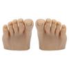 Nail Art Training Fake Half Foot Model Dark Skin Color Reusable Tattoo Practice Silicone Foot Model