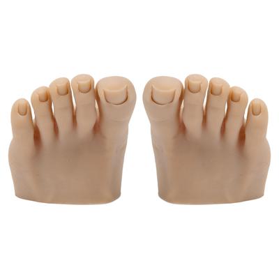 Обучение дизайну ногтей, искусственная модель на половину стопы, цвет темной кожи, многоразовая татуировка, силиконовая модель для ног