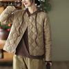 Lightweight Padded Jacket Thin Cotton Coat Woman Clothing Winter Solid Color Long Sleeve Top Loose Casual Elegant Quilted Jacket