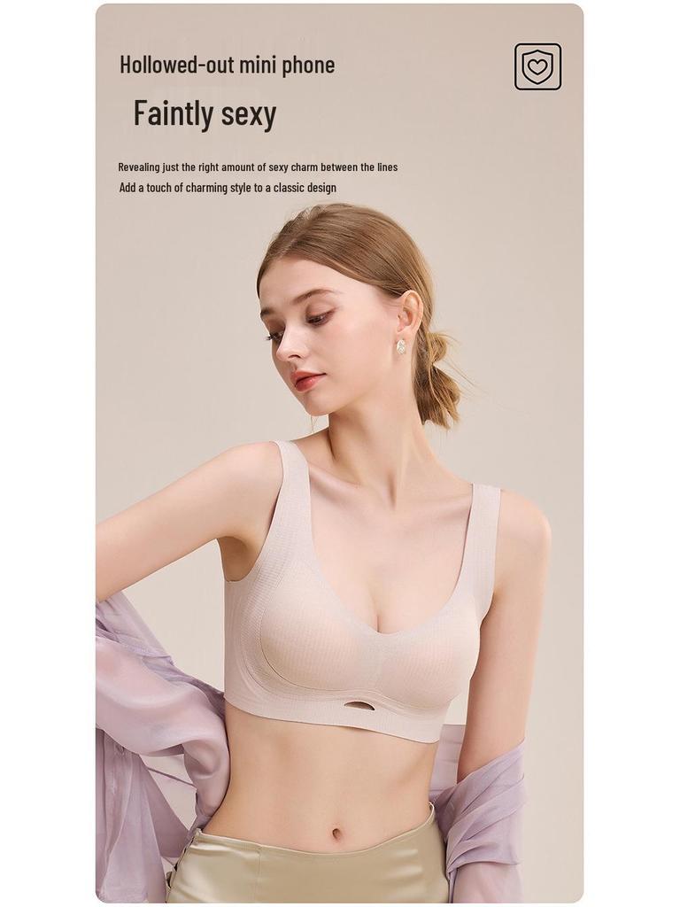 Фланелевый теплый беспроводной бюстгальтер жилетного типа: Бесшовный, Предотвращающий провисание, Идеально подходит для маленькой груди