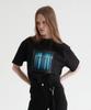 HYII [Unisex] Led Logo Print T-Shirt Black