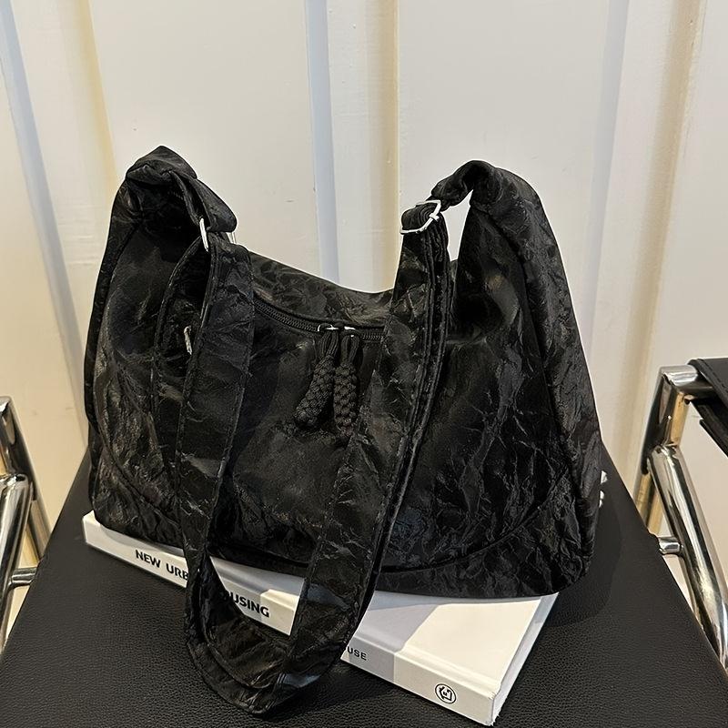 Large Capacity Casual Shoulder Bag for Women Summer Fashion Tote with Adjustable Strap, Polyester, Zip Closure, Minimalist Tote Durable Tote