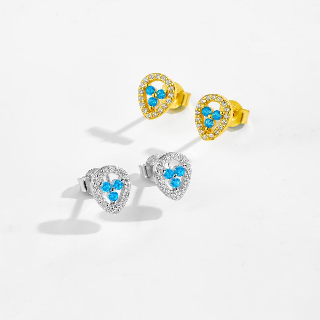 ANDYWEN Серьги-гвоздики из стерлингового серебра 925 пробы, элегантные женские серьги, инкрустированные кубическим цирконием, не вызывающие аллергию серьги-гвоздики, ювелирные украшения