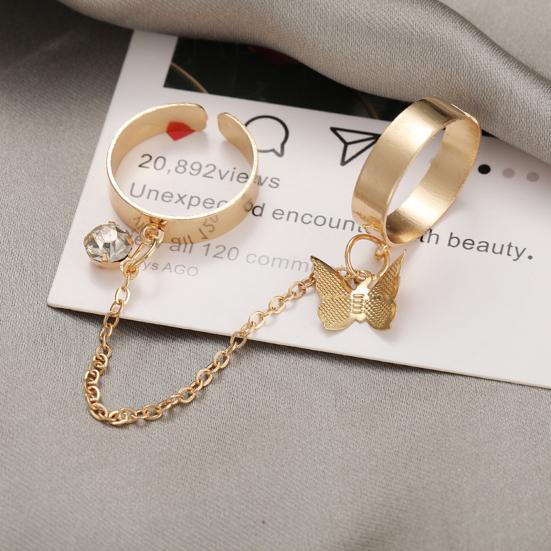 Женский комплект обручей с регулируемым кольцом со стразами и ярким блеском, комплект ювелирных изделий