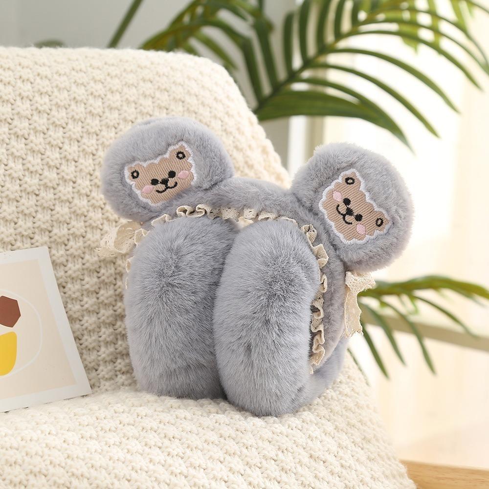 Милые наушники с кроличьими ушками и медвежьими ушками, плюшевая защита для ушей, рождественские подарки, зимние наушники-заслонки для женщин