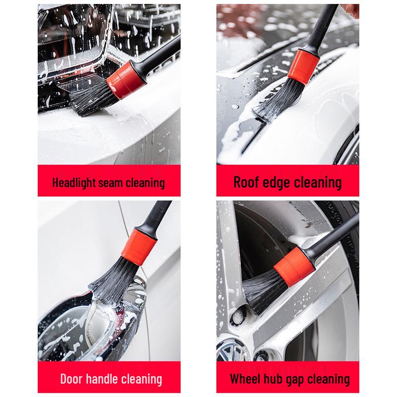 Multifunctional Soft Bristle Brush for Car Detailing: Cleans Air Conditioning, Wheel Hubs, Interior, and Edges