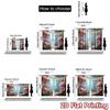 2D flat printing 2pcs Curtains Enchanted Forest Path Butterflies Digital Printed Polyester Drapes Birthday Party Use for Festive