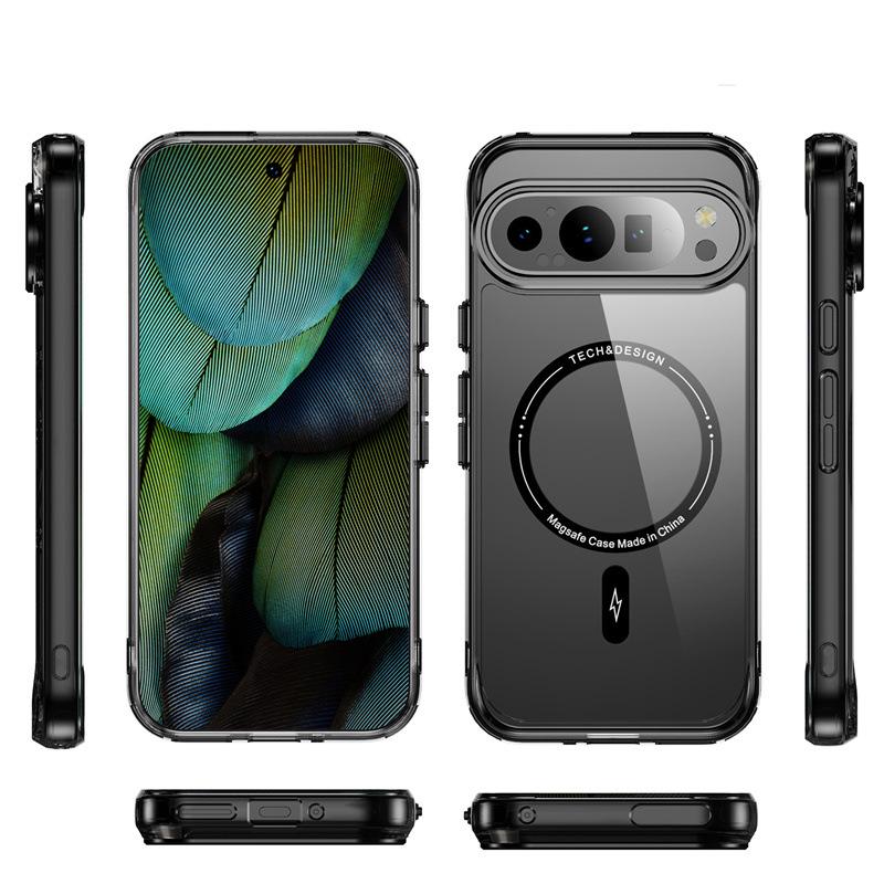 Магнитный прозрачный чехол для телефона Google Pixel 8, 9, 9A, 8 Pro, 10 Pro, 10 Pro XL