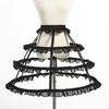 3 Hoops Skirt Petticoat Elastic Waistband Crinoline Pannier for Gown